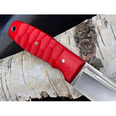 Нож Тактик Красный (Сталь N690, G10 (стеклотекстолит), ножны кайдекс)