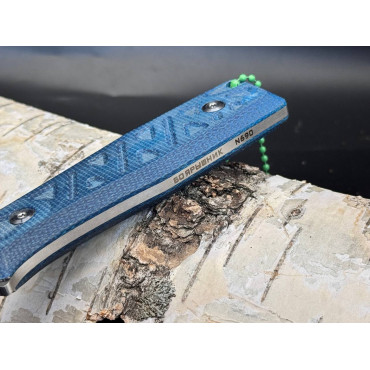 Нож Боярышник (сталь N690, micarta blue/синяя микарта)