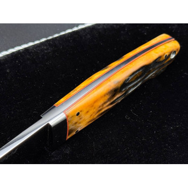 Нож "Drop Point Hunter"/"Дроп Поинт Хантер" (По классификации Боба Лавлесса) (Сталь N690co, Рукоять Рог оленя замбар)
