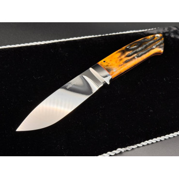 Нож "Drop Point Hunter"/"Дроп Поинт Хантер" (По классификации Боба Лавлесса) (Сталь N690co, Рукоять Рог оленя замбар)