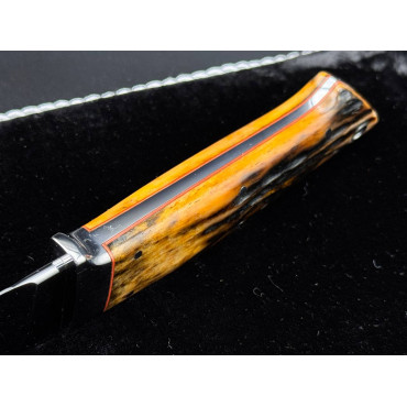 Нож "Drop Point Hunter"/"Дроп Поинт Хантер" (По классификации Боба Лавлесса) (Сталь N690co, Рукоять Рог оленя замбар)