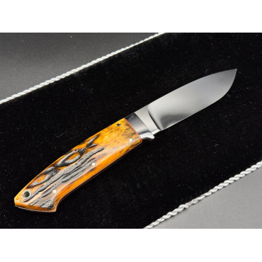 Нож "Drop Point Hunter"/"Дроп Поинт Хантер" (По классификации Боба Лавлесса) (Сталь N690co, Рукоять Рог оленя замбар)