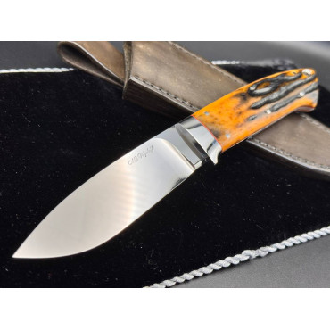 Нож "Drop Point Hunter"/"Дроп Поинт Хантер" (По классификации Боба Лавлесса) (Сталь N690co, Рукоять Рог оленя замбар)