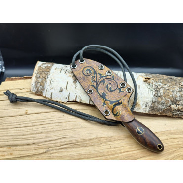 Кастомная МиниМасичька Mod. Сталь Magnacut WA,Рукоять айронвуд, пин с клеймом, латунь.