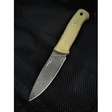 Нож BAT/БАТ (Обработка клинка Black Stonewash/Черное антибликовое покрытие,рукоять цвета Olive/Олива)