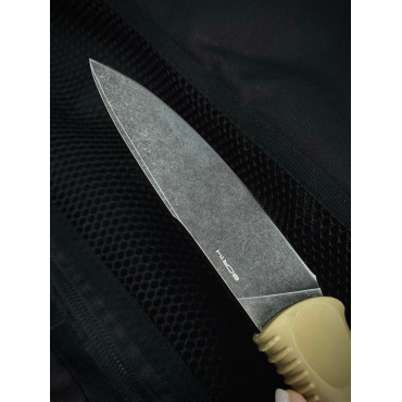 Нож BAT/БАТ (Обработка клинка Black Stonewash/Черное антибликовое покрытие,рукоять цвета Olive/Олива)